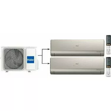 Мульти сплит система на 2 комнаты HAIER 2U40S2SM1FA/AS09NS6ERA-G*2шт