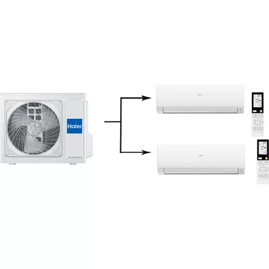 Мульти сплит система на 2 комнаты HAIER 2U50S2SM1FA-3/AS25S2SF2FA-W/AS50S2SF2FA-W