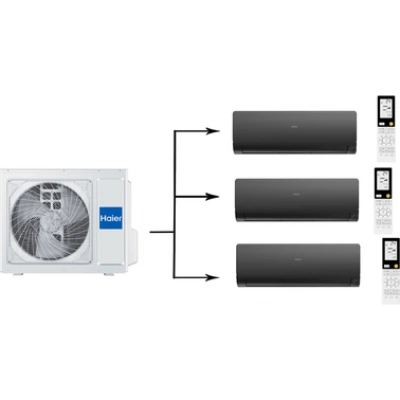 Мульти сплит система на 3 комнаты HAIER 3U55S2SR5FA/AS35S2SF2FA-B/AS25S2SF2FA-B*2шт
