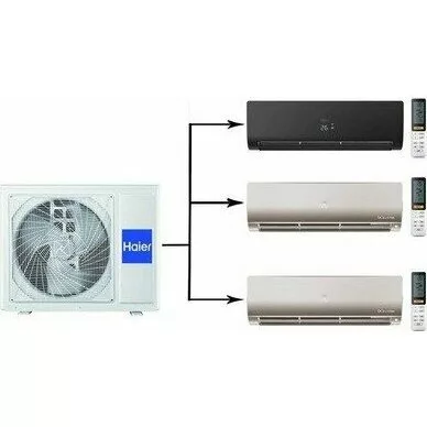 Мульти сплит система на 3 комнаты HAIER 3U70S2SR5FA/AS25S2SF2FA-B/AS25S2SF2FA-G*2шт